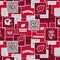 Sykel Enterprises-University of Wisconsin Cotton Quilting Fabric-Wisconsin Badgers Argyle Boxes Cotton Fabric Sold by the Yard